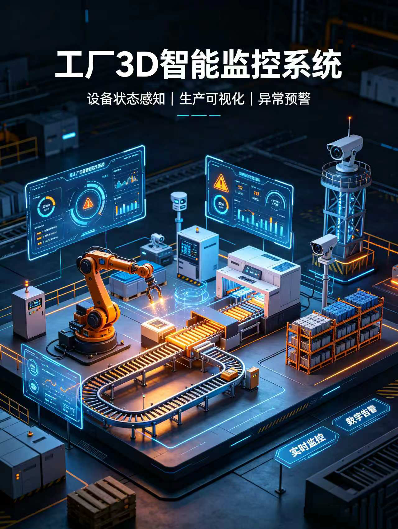 工厂3D智能监控系统